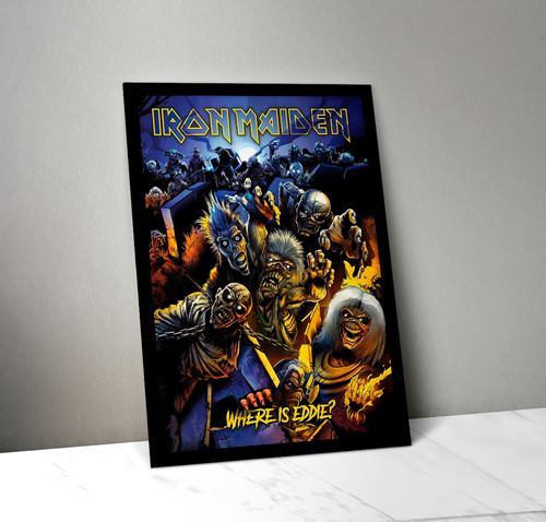 Cuadro Iron Maiden 16 Madera & Vidrio (35x47)