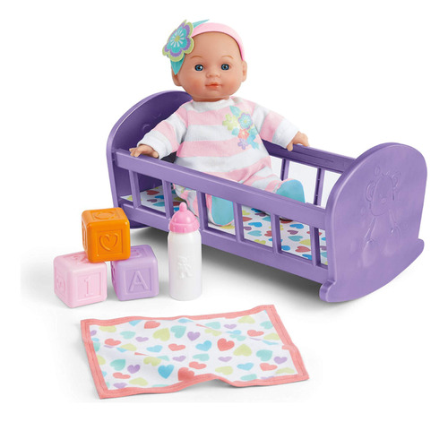 Kidoozie Lullaby Baby Playset - Muñeca Suave Y Cuna Para N.