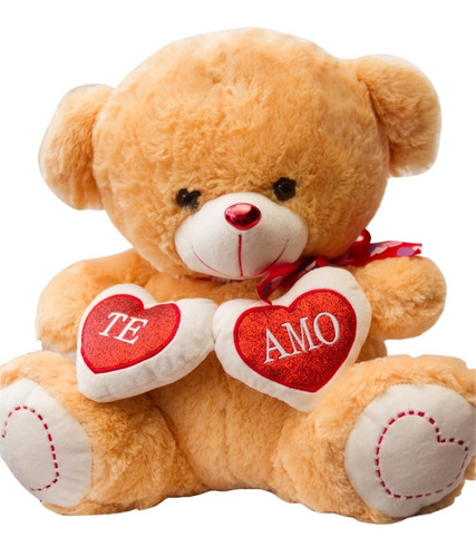 Imagen 2 de 10 de Oso Peluche Te Amo Corazón Regalo 40 Cm Amor - Envió Gratis