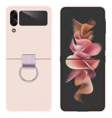 Funda Rigida Color Con Anillo Para Samsung Galaxy Z Flip 4 5