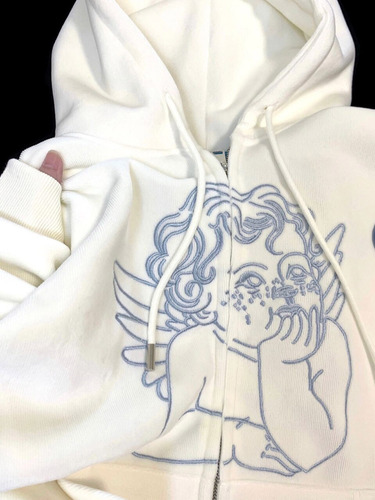 Sudadera Con Capucha Y Cremallera Para Mujer, Kawaii Yk2, Ca