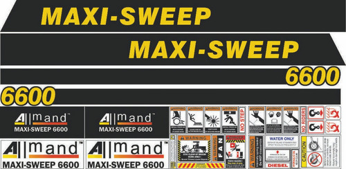 Calcomanías Para Allmand Bros Maxi-sweep 6600