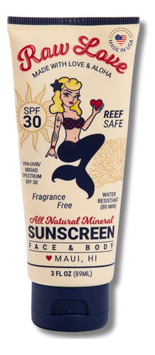 Raw Love - Loción Solar Mineral Para Rostro Y Cuerpo Spf 30