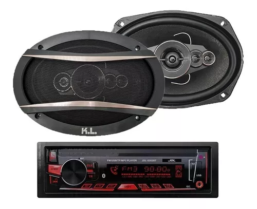 Radio Carro Usb Bluetooth + Parlantes Kl Audio Ovalado