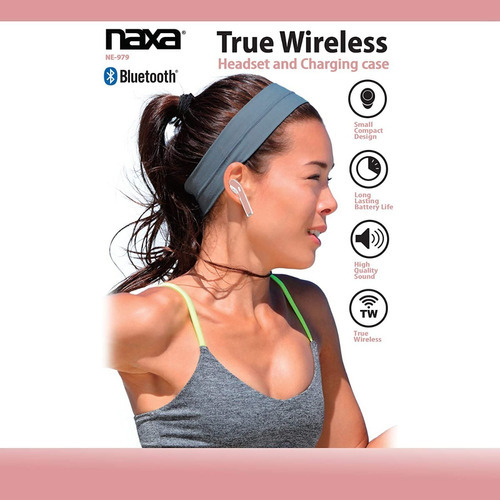 Naxa Dots Audífonos Tws Bluetooth Estuche Recargable Rosas Color Rosa