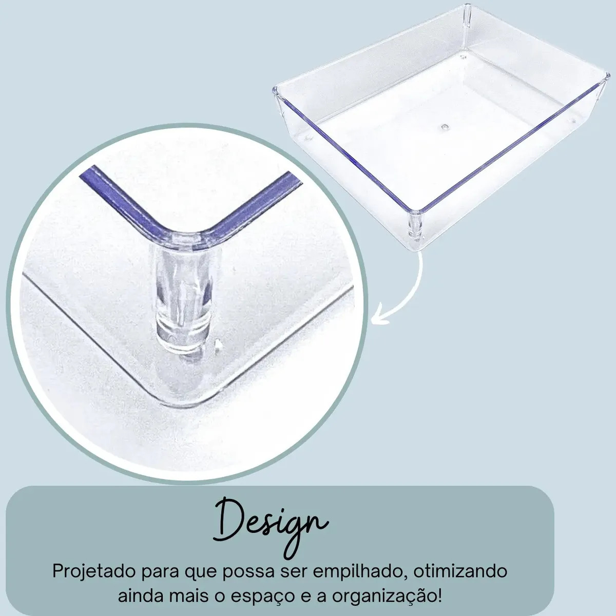 Plastutti Kit 7 Organizador Acrílico Gaveta Modular Multiuso — miniatura 3