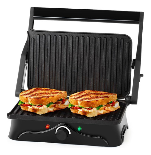 Prensa Panini 2 Rebanadas Acero Inoxidable Antiadherente