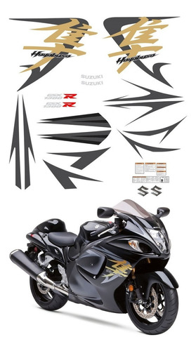 Kit Adesivos Suzuki Hayabusa Gsx 1300r 2011 Preta Ca-00673