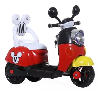 Moto Eléctrica Modelo Mickey, A Batería Con Música Y Luces