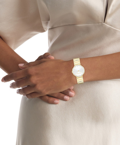 Reloj Calvin Klein Mujer 25100043 Ck Enchant Dorado
