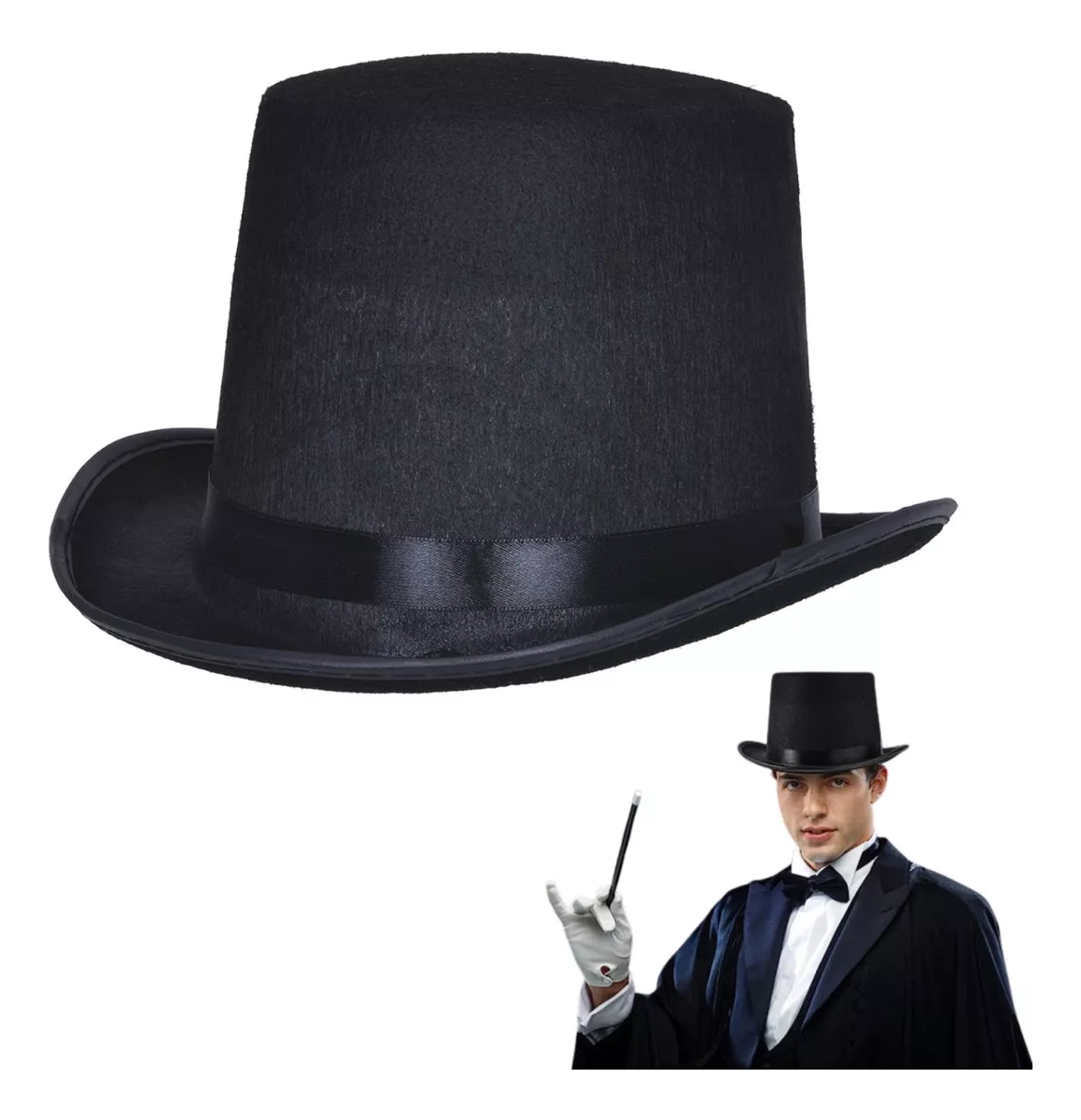 Tercera imagen para búsqueda de sombrero negro