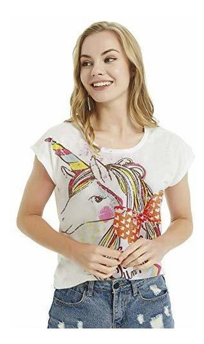Futuro Camiseta De Manga Corta Para Mujer, Diseño De Lazo, M
