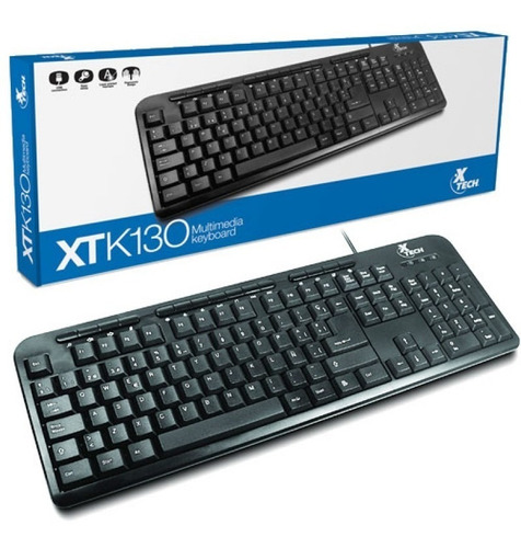 Imagen 3 de 3 de Teclado Usb Común Económico Xtech Xtk-130