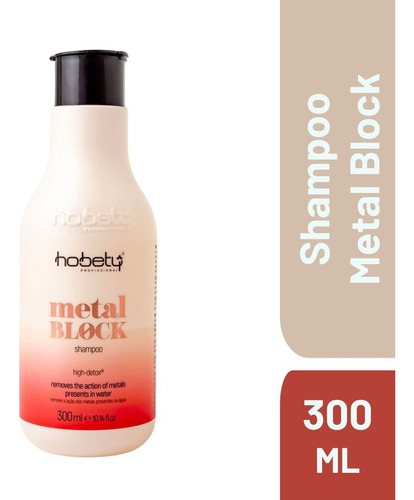 Shampoo Metal Block Hobety 300ml Hidratação Nutrição