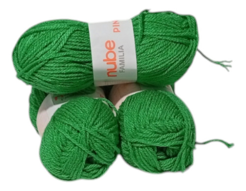 Ovillos De Lana 40 Gr Cada Uno Pack Por 3 Nube Familia Verde Loro