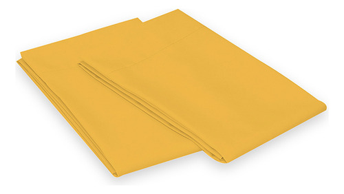 4 Fundas De Almohada | Queen Size | 2 Colores A Color Taupe - Mostaza Liso