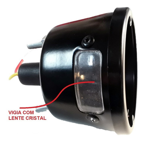 Imagem 2 de 4 de Lanterna Traseira Com Vigia P/ Moto Chopper Par