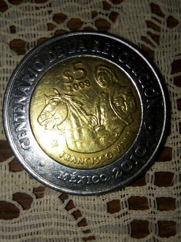 Moneda (centenaria) De La Revolución De $5 Pesos Coleccionis