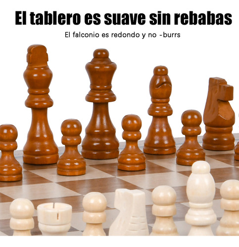 Tablero De Ajedrez De Madera Magnetismo Plegable