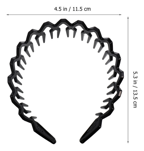 Diadema Dentada Para Hombre, Diadema Con Dientes Ondulados,