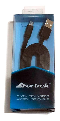 Carregador Celular Turbo Cabo 1,80m Usb Micro Fortrek Preto