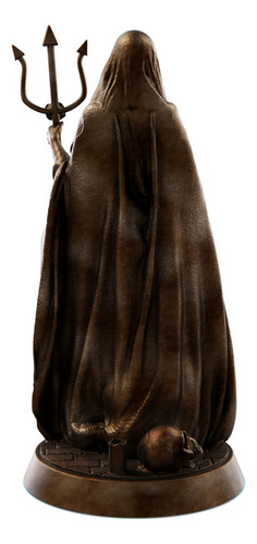 Estátua Pombagira Rosa Caveira Imagem Umbanda Candomblé Cor Cor Cobre Antigo