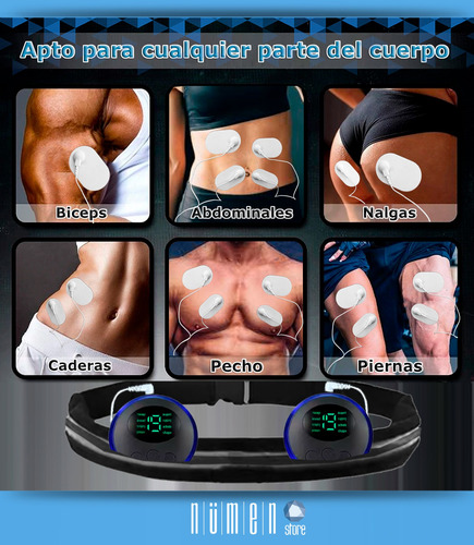 Estimulador Abdominal Brazos Piernas Carga Usb Smart Fit 4e!