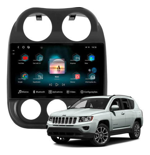Multimídia Aikon Fóton G3 Compass 2008 A 2015 12+256gb 10p