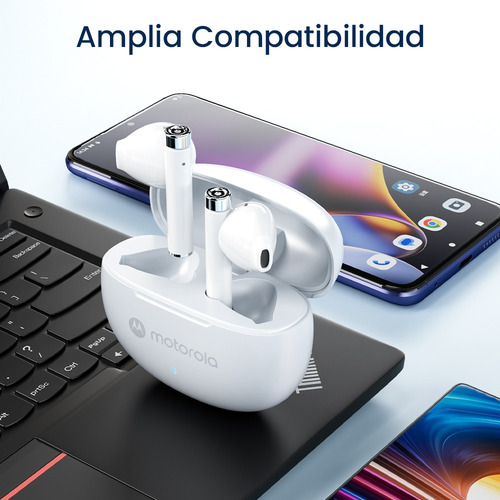 Motorola H40 Audífonos Inalámbrico Semi-in-ear Blanco