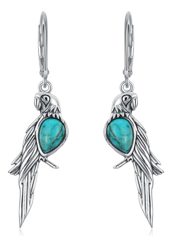 Pendientes De Plata Althum Parrot, Pendientes Colgantes Retr