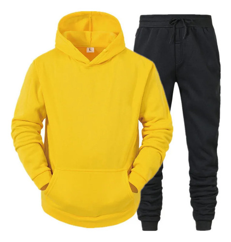 Conjunto De Chándal 2 Piezas Con Capucha Para Hombre, Otoño