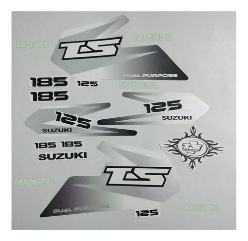 Kit Completo De Calcomanías Suzuki Ts Tribal 125-185 (2007)