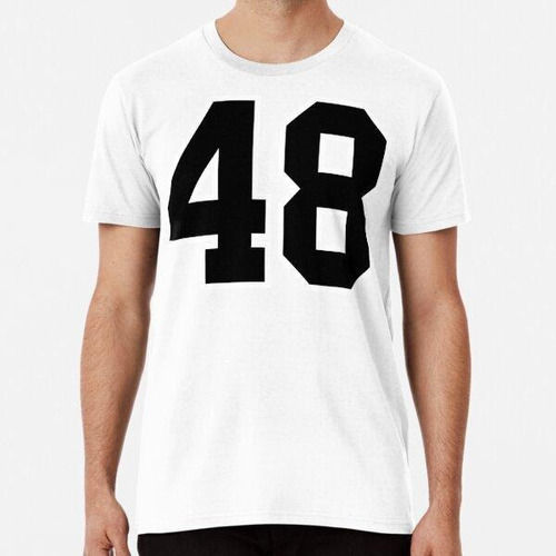 Remera Jersey Number 48 Forty-eight Red Black Sporty Algodon