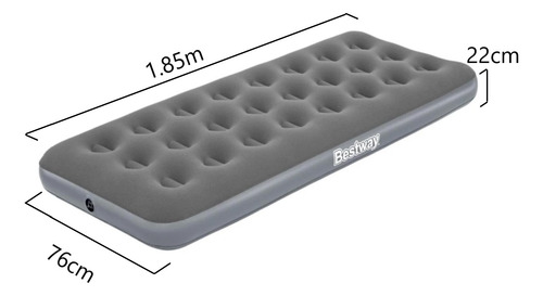 Colchón Inflable Individual 1 Plaza 1.85m Bestway 671fe
