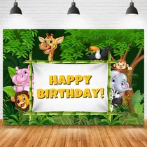 Comprar Fondo De Fondo Para Fiestas De Safari Con Hojas De Selva  3