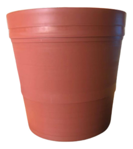 Kit De 5 Macetas Jumbo # 16 Redonda Grande 37 Lts Terracota Lisa