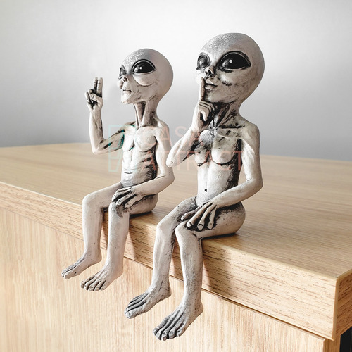 Casa Attract Estátua Decorativa Alien para sala quarto área externa jardim estante Fabricado em resina