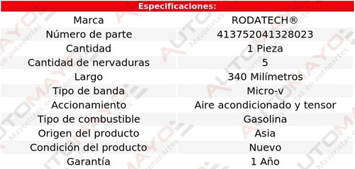 1-banda Accesorios Micro-v A/a, Tensor 330i 3.0l 6 Cil 01-02