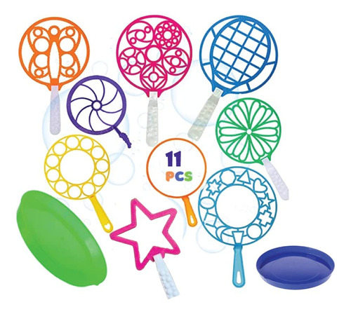 Juego 11 Varitas Burbujas Kit Diversión Niños 8 Ancho Color