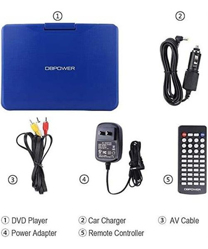 Dbpower 115 Reproductor De Dvd Portátil, Batería Recargable