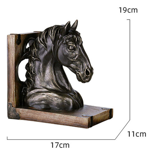 . Caballo Cabeza Estatua Sujetalibros Estatuilla Animal