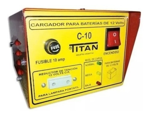 Cargador Y Reductor De Baterias Titan C-10 12volts Garantia 1 Año + Service