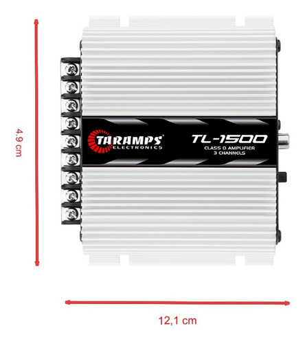 Modulo Taramps 390 W Rms Tl-1500 3 Canais 1 Mono E 2 Stereo