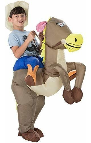 Disfraz Inflable Vaquero Con Caballo.