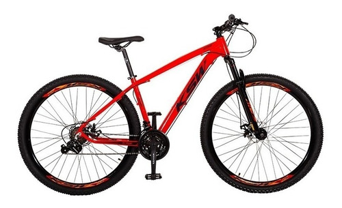 Bicicleta  KSW XLT 100 2020 aro 29 17" 21v freios de disco mecânico câmbios Shimano Tourney RD-TZ31-A GS 6/7V ARDTZ31GSD y Index cor vermelho/preto