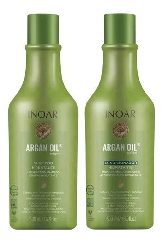 Kit Shampoo E Condicionador Inoar Argan Oil System 500ml