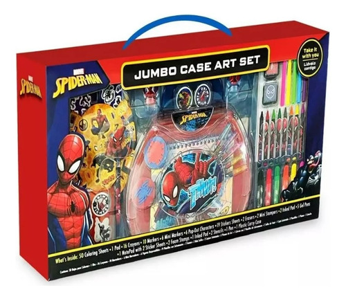 Set De Arte Jumbo Spiderman 127 Pzas Berry Hip Jas02sp 