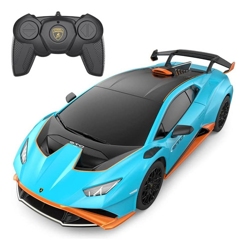 Auto A Control Remoto Lamborgini Huracan Sto Rastar 1:24 Color Azul Personaje Lamborghini