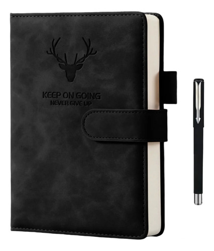 2 Cuadernos A5 Tapa Dura De Piel, 360 Páginas + 2 Bolígrafos Marrón