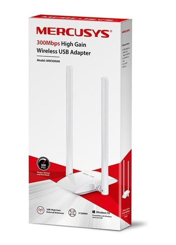 Adaptador Mercusys Wifi De 300 Mbps Mw300uh 